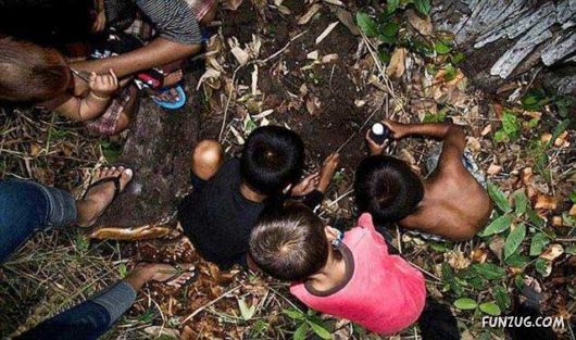 Children In Cambodia Eat Spiders