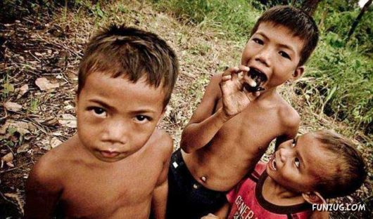 Children In Cambodia Eat Spiders