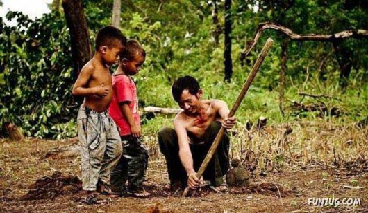 Children In Cambodia Eat Spiders