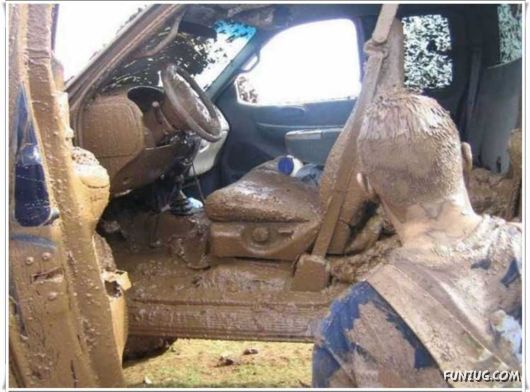 Crazy Mud Baths While Driving