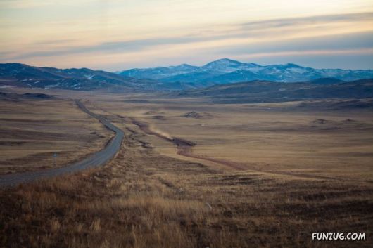 Frozen Lake Baikal In Siberia, Russia