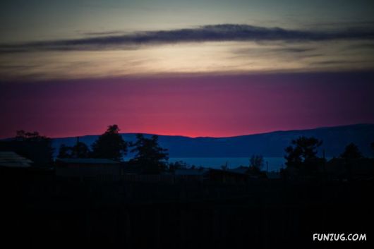 Frozen Lake Baikal In Siberia, Russia