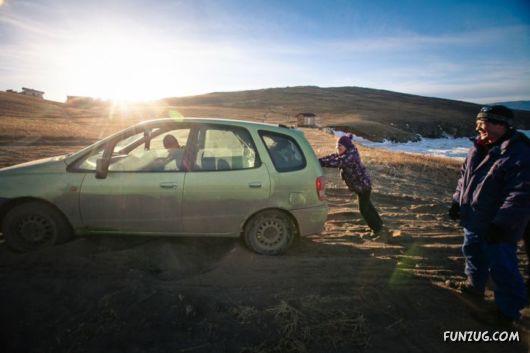 Frozen Lake Baikal In Siberia, Russia