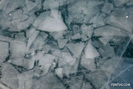 Frozen Lake Baikal In Siberia, Russia